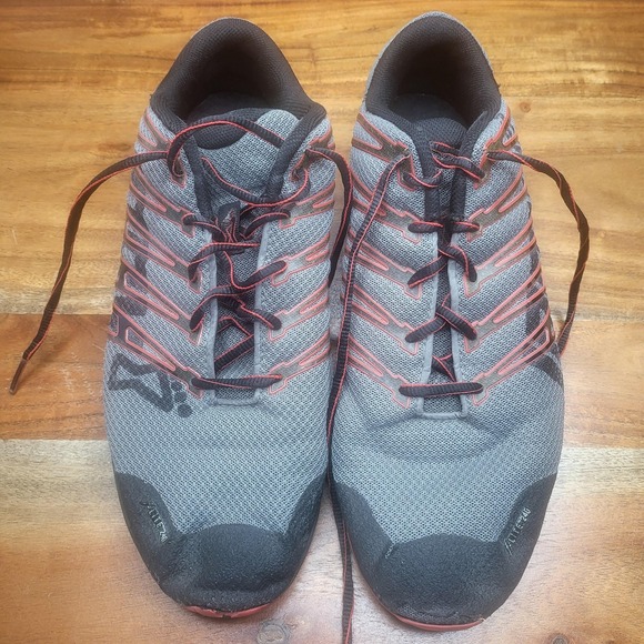 Inov-8 F-Lite 240 Shoes Mens Size 12.5 Gray Red Minimalist Cross Training Gym - Picture 1 of 8